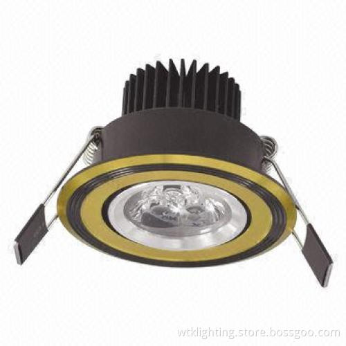 3W LED Superior Ceiling/Downlight with Black and Golden Edge